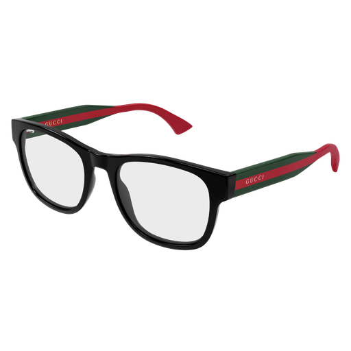 Gucci GG0004ONN 001 Black and Green Luxury Optical Frame