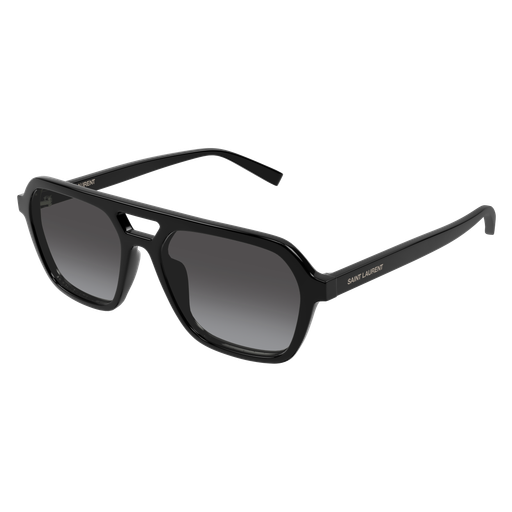 Saint Laurent SL 905 001 Black Rectangular Sunglasses – Grey Gradient Lenses