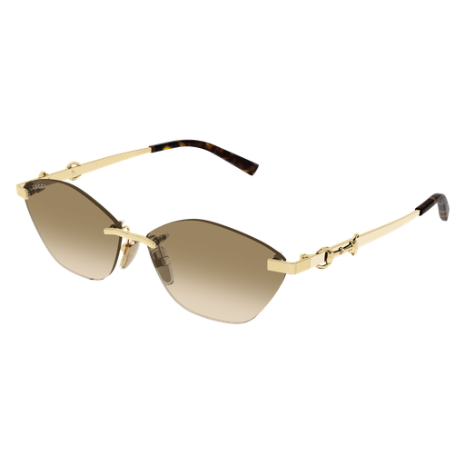 Gucci Sign GG2050S 004 Polished Gold and Ivory Luxury Sunglasses with Gradient Lenses