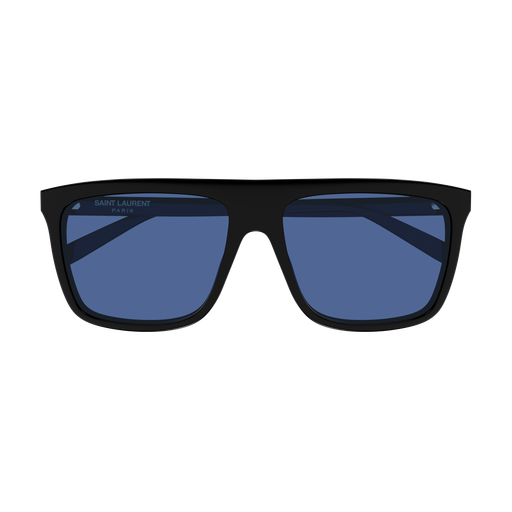 Saint Laurent SL 904 SKU 002 Black Recycled Acetate Blue Lenses Sunglasses