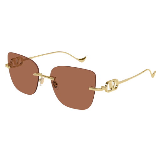 Valentino VG0033S-002 Gold & Brown Luxury Sunglasses