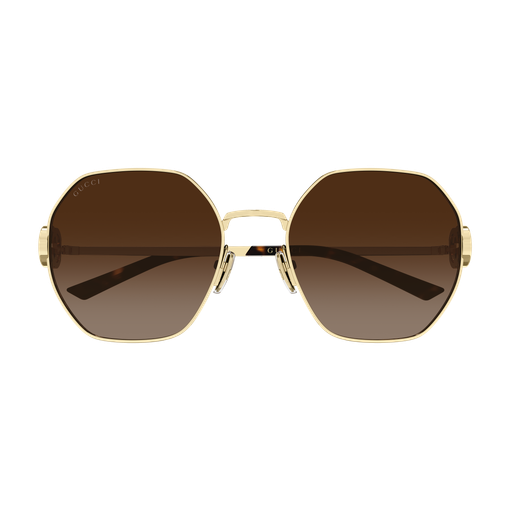 Gucci GG2046S 003 Gold Oversized Aviator Sunglasses