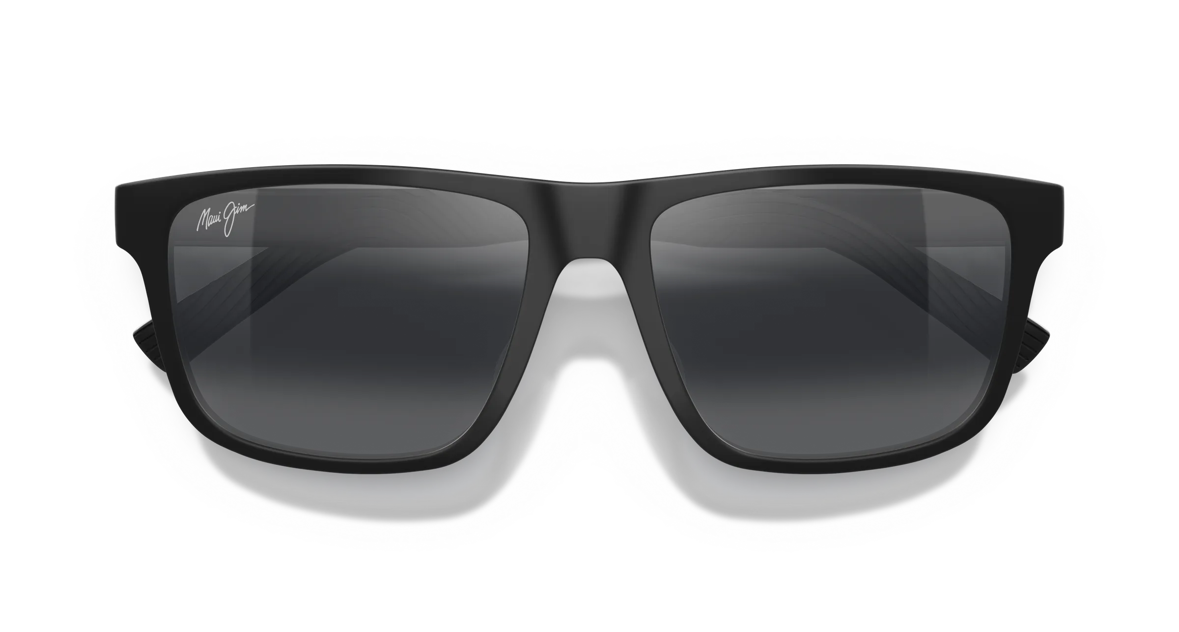 Maui Jim Pū'ali SKU MJ0363S-001 Matte Black Soft Rectangular Neutral Grey Polarized Sunglasses