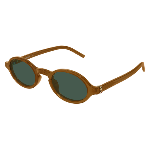 Saint Laurent SL M161-004 Brown Recycled Acetate Frame with Green Bio Nylon Lenses