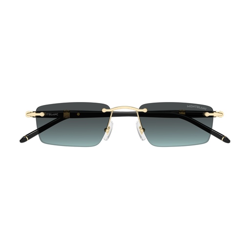 Montblanc Meisterstück MB0484S 004 Polished Gold and Black Luxury Sunglasses
