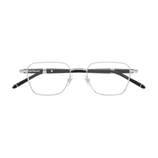 Montblanc MB0485O 004 Silver & Black Rectangular Optical Frame