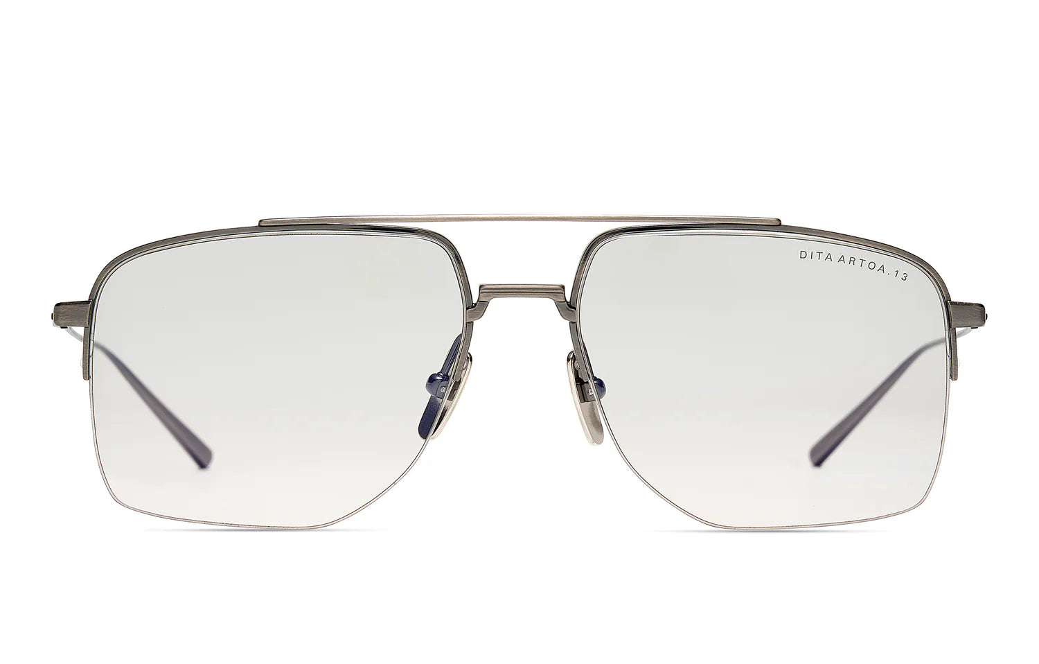 DITA ARTOA.13 DTX191-A-03 Antique Silver Half-Rim Navigator Optical Frame