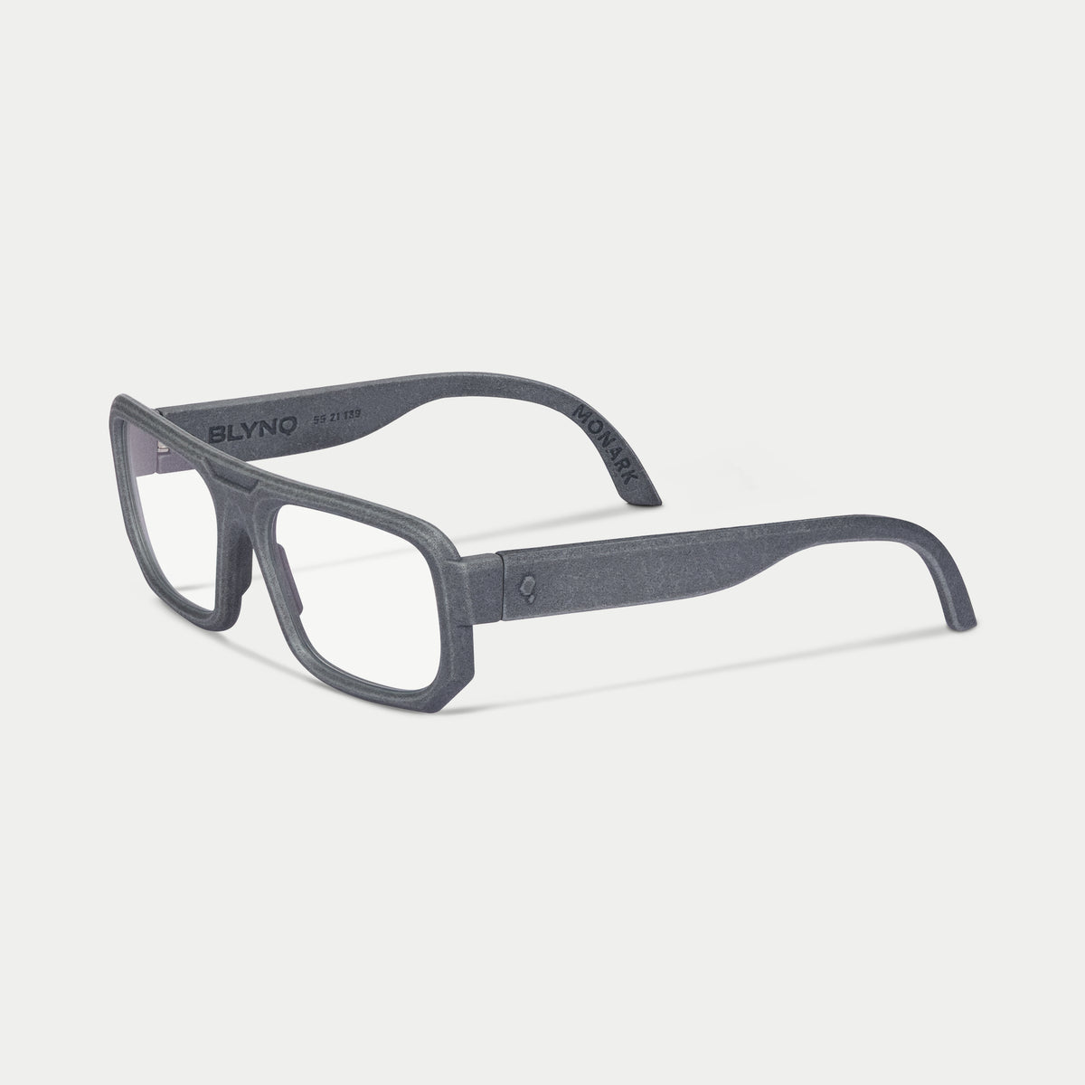Blynq Monark Color Graphite Rectangular Clear Anti-Reflection Optical Frame