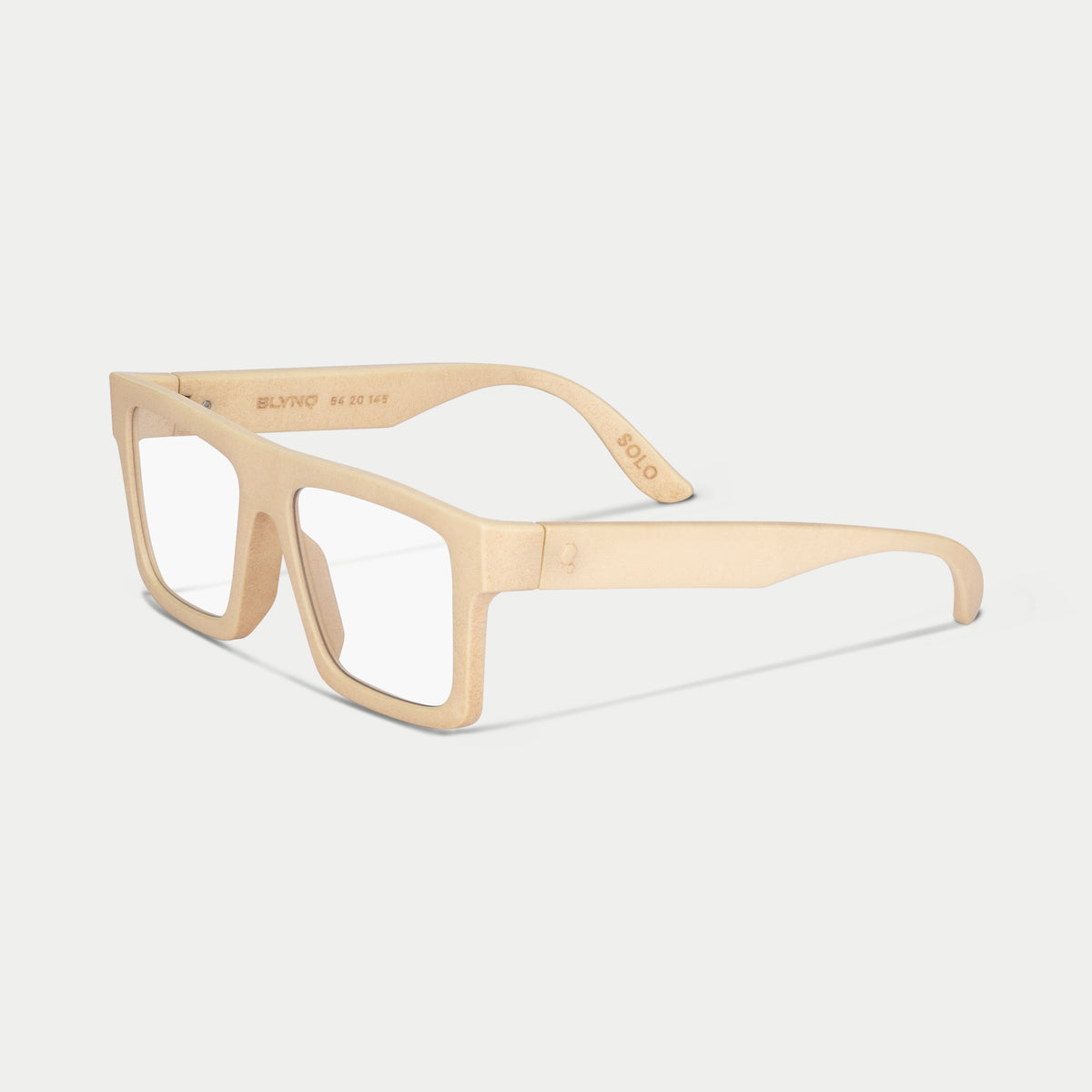 Blynq Solo Color Sandstone Rectangle Clear Lens Optical Frame