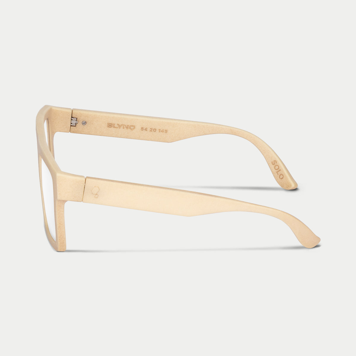 Blynq Solo Color Sandstone Rectangle Clear Lens Optical Frame