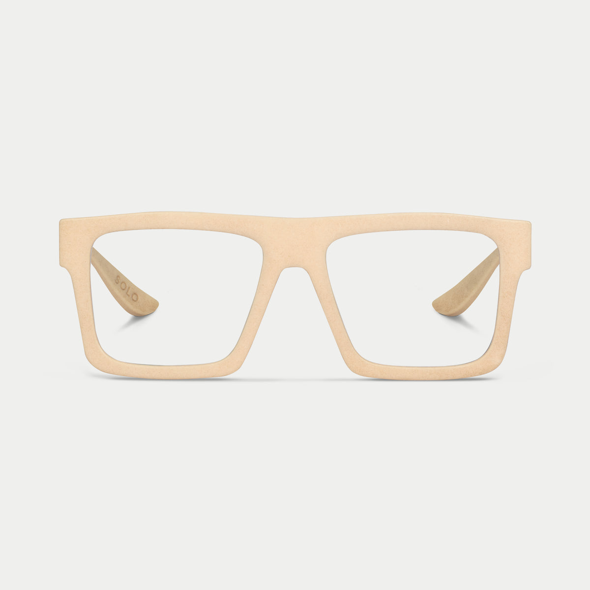 Blynq Solo Color Sandstone Rectangle Clear Lens Optical Frame