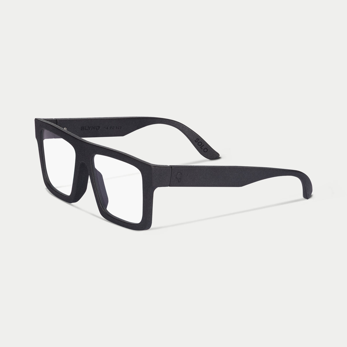 Blynq Solo Color Black Rectangle Clear Lens Optical Frame