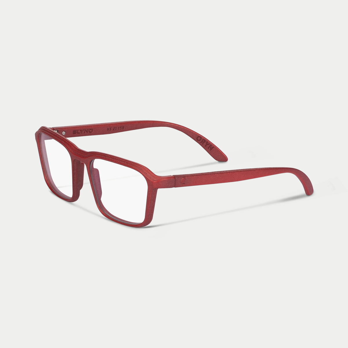 Blynq Oryn Color Cordovan Rectangular Clear Anti-Reflection Optical Frame