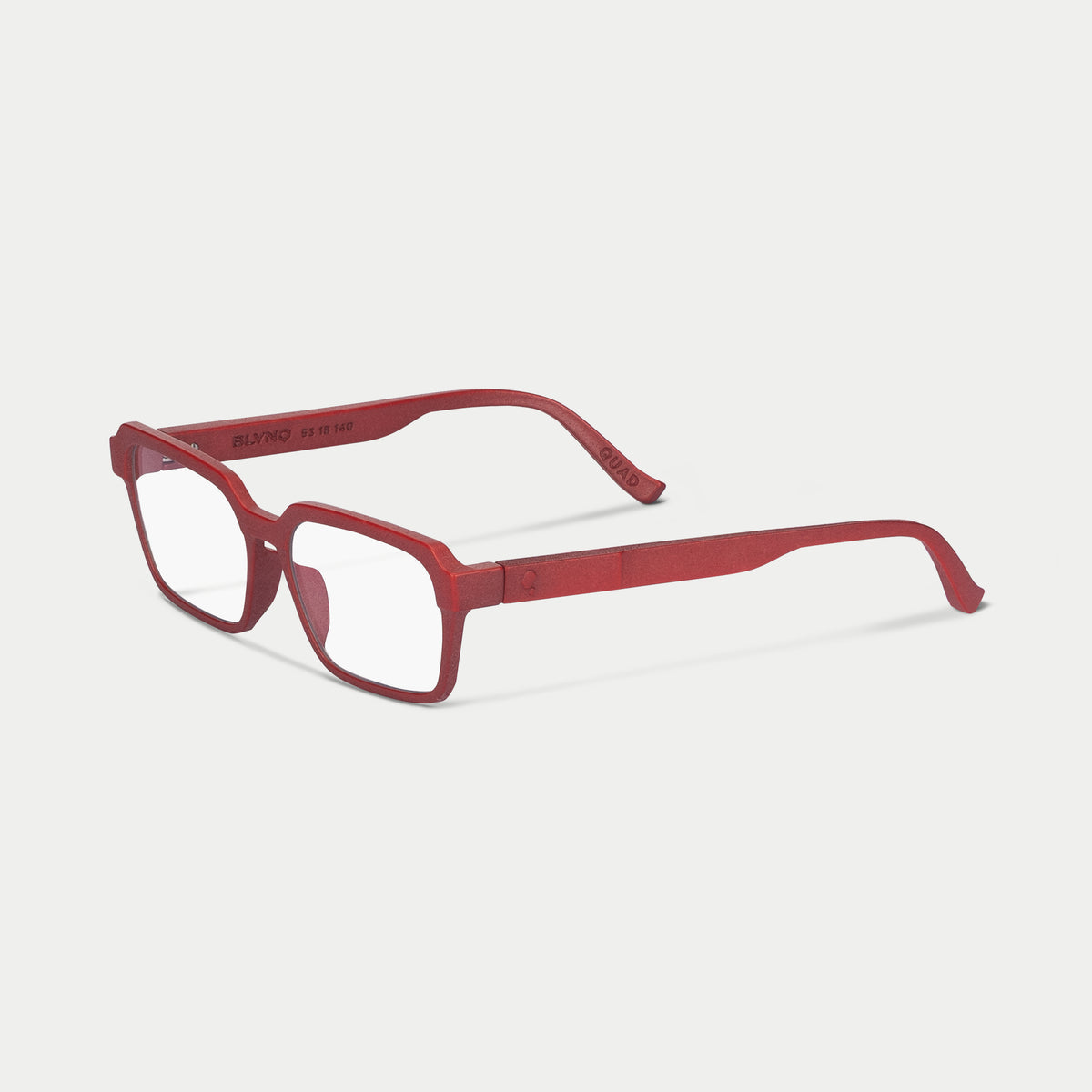 Blynq Quad Color Cordovan Geometric Clear Anti-Reflection Optical Frame