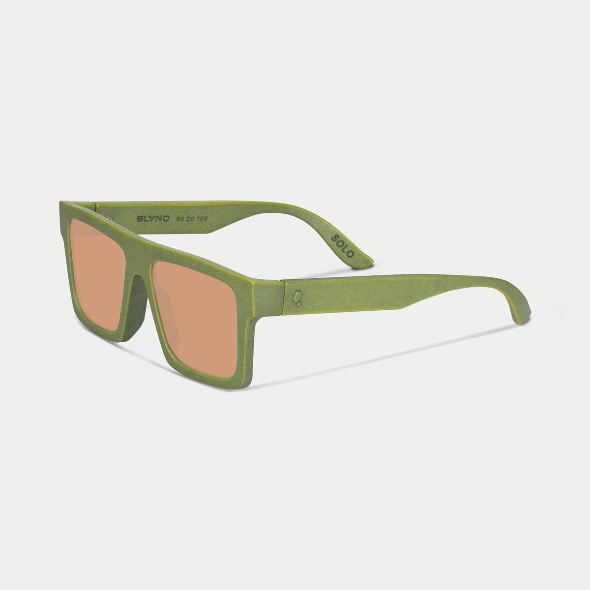 Blynq Solo Color Cypress Rectangle Amber Lens Sunglasses Optical Frame