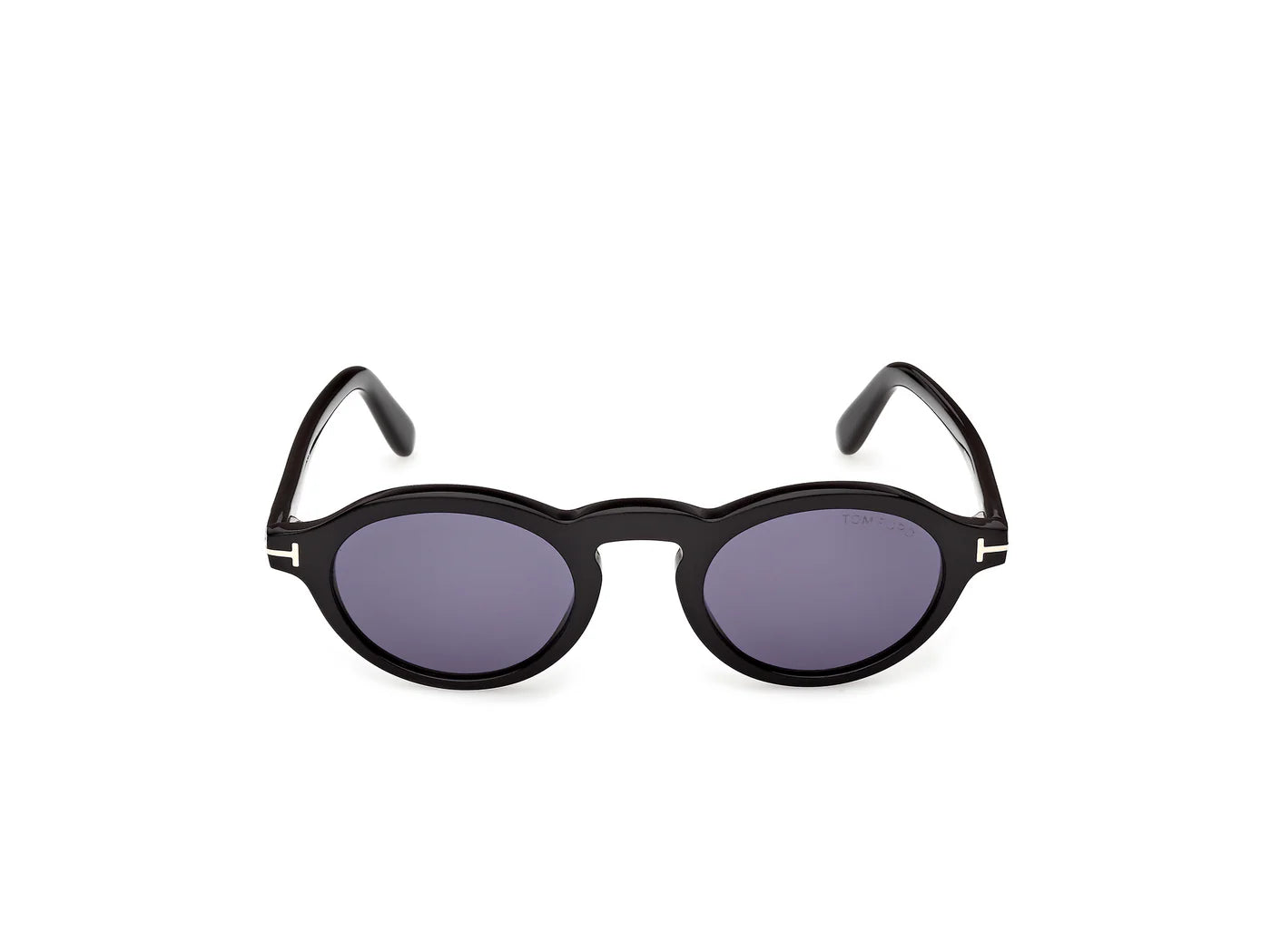 Tom Ford Aristotele-02 TF1332 01V Glossy Shiny Black Oval Vintage Keyhole Sunglasses