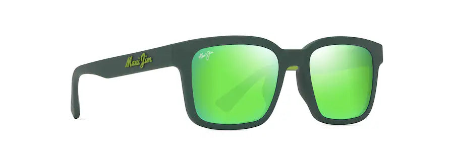 Maui Jim ‘ŌPIOPIO Asian Fit GM659-15 Matte Dark Green Polarised Sunglasses