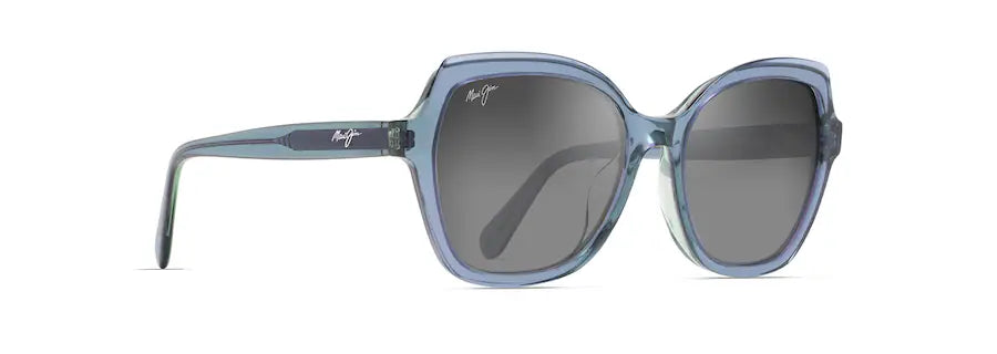 Maui Jim MAMANE GS883-03 Teal Neutral Grey Polarised Butterfly Sunglasses