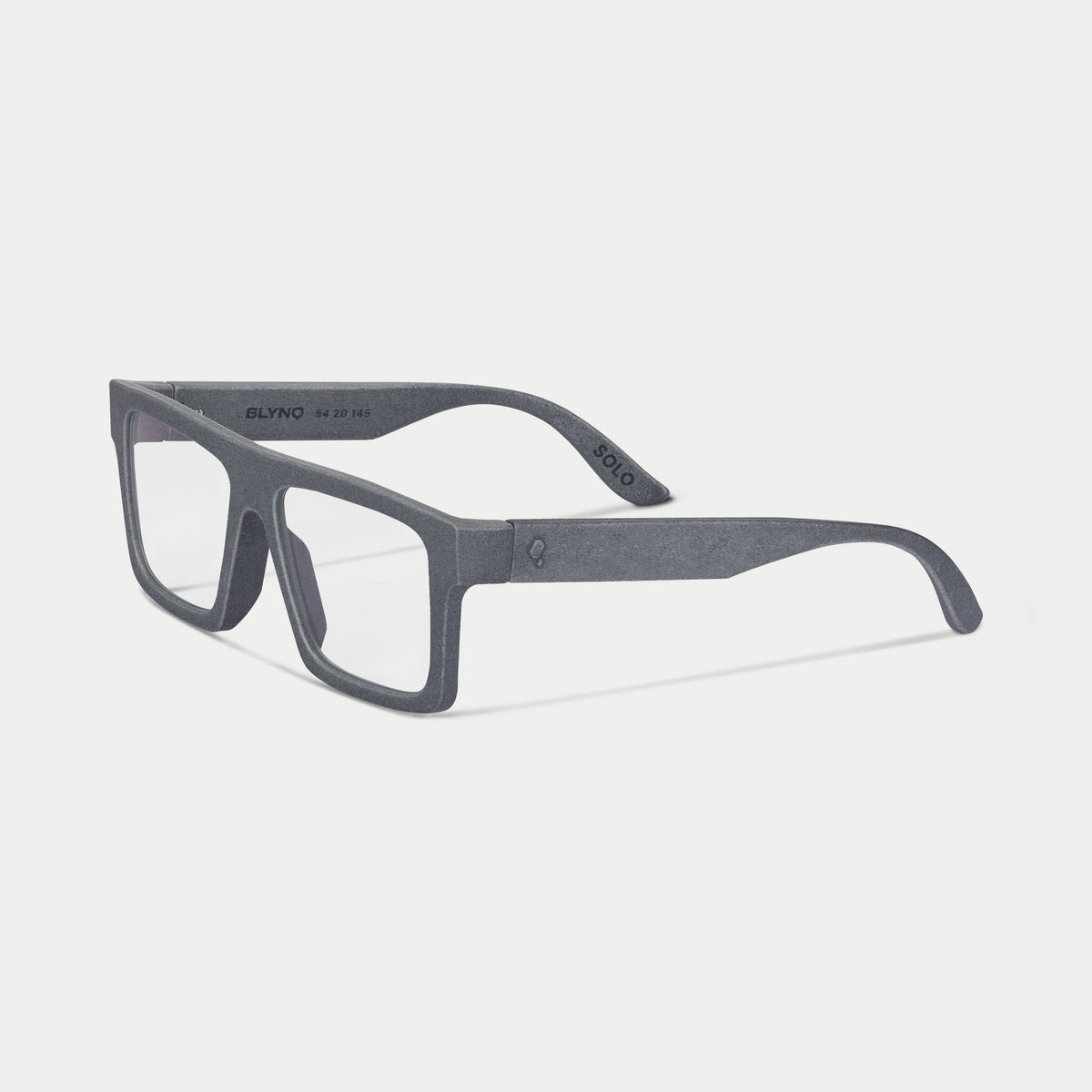 Blynq Solo Color Graphite Rectangle Clear Lens Optical Frame