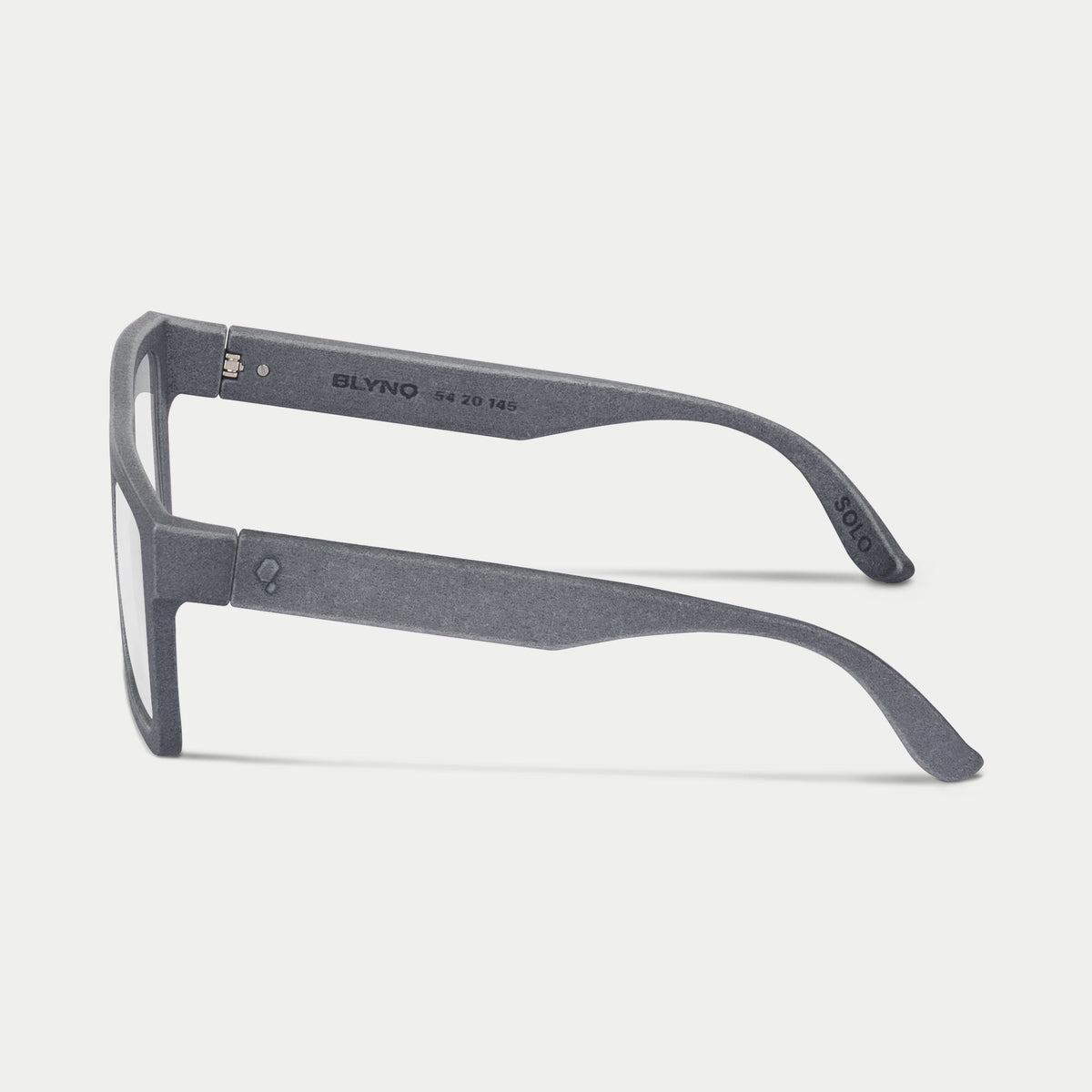 Blynq Solo Color Graphite Rectangle Clear Lens Optical Frame