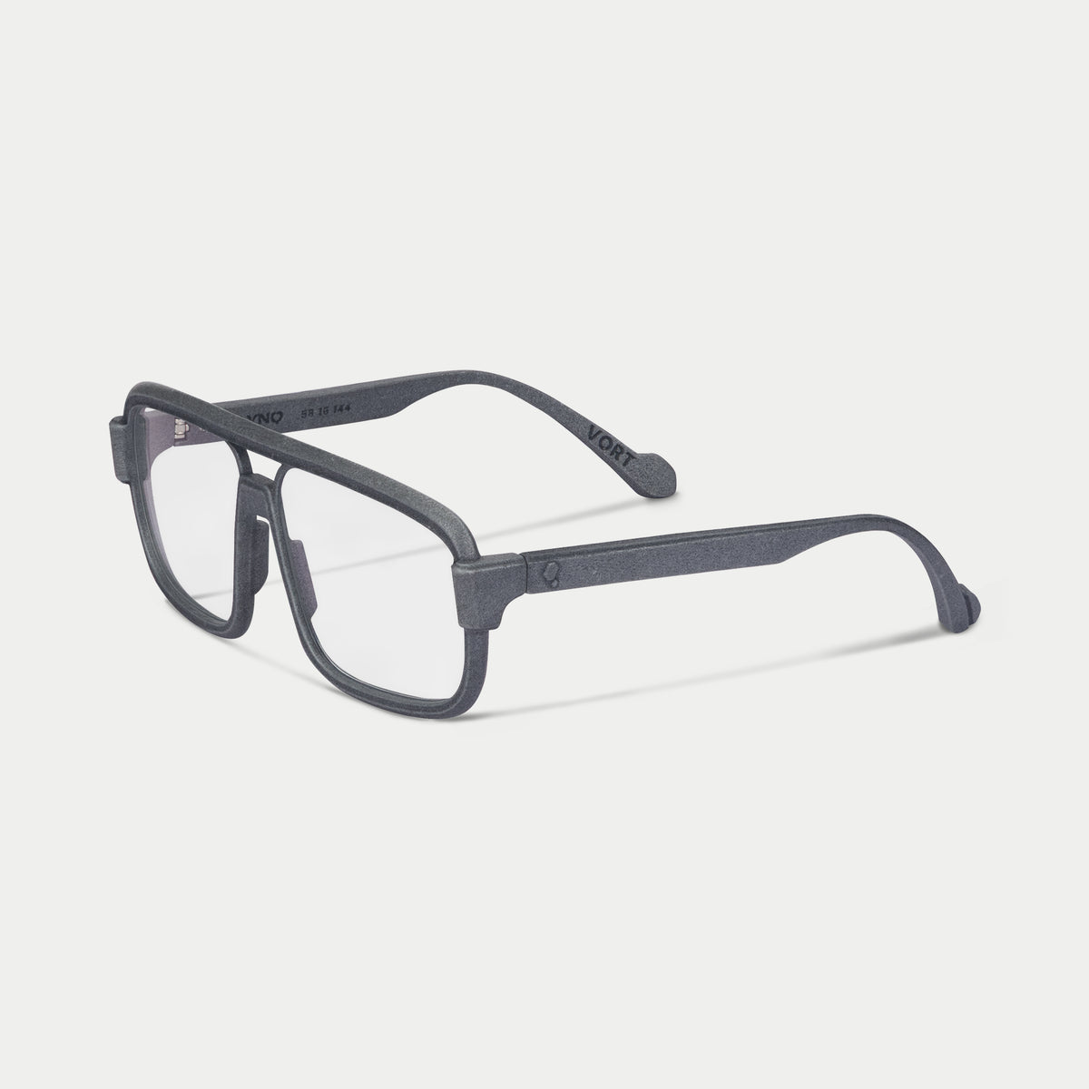 Blynq Vort Color Graphite Navigator Rectangular Clear Anti-Reflection Optical Frame