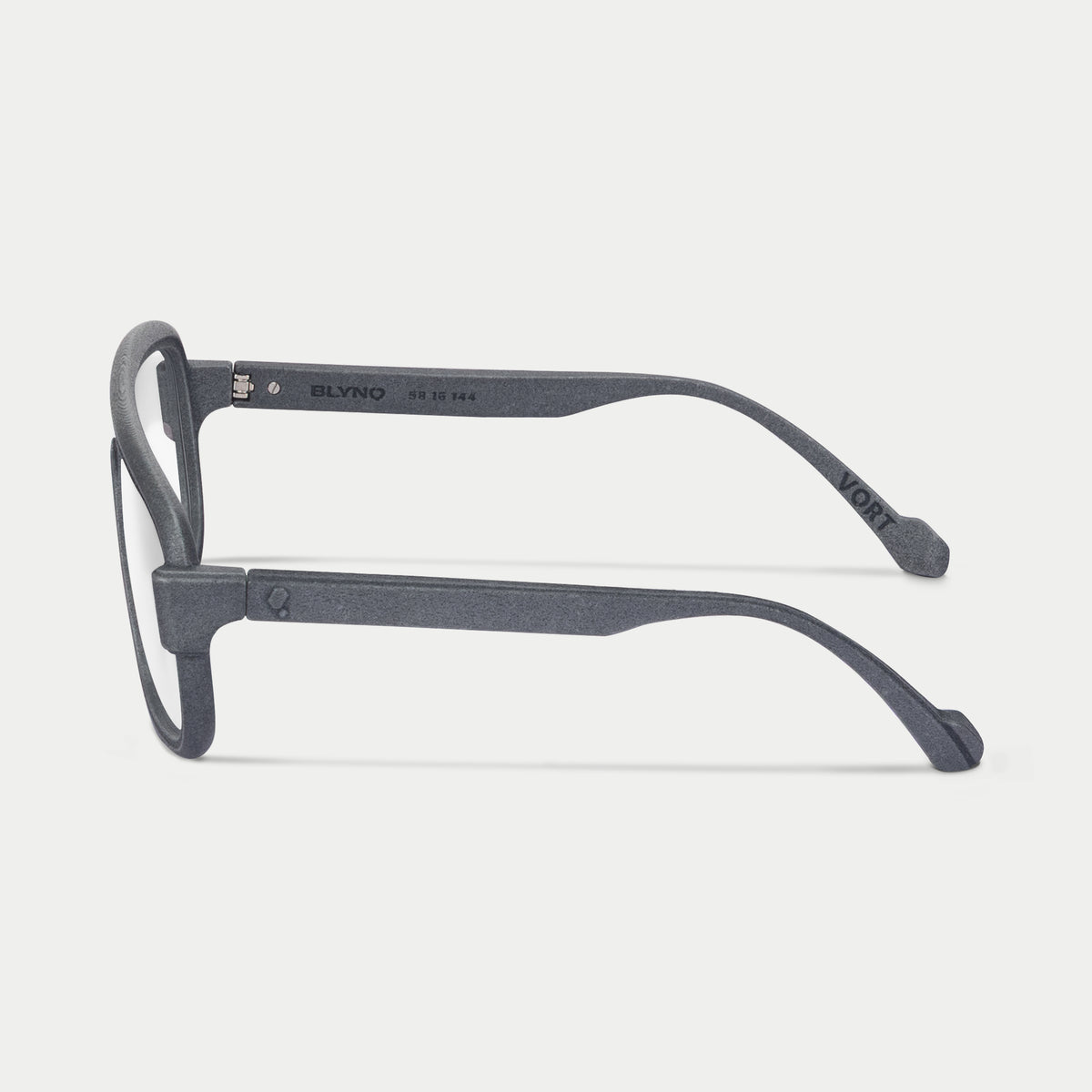 Blynq Vort Color Graphite Navigator Rectangular Clear Anti-Reflection Optical Frame