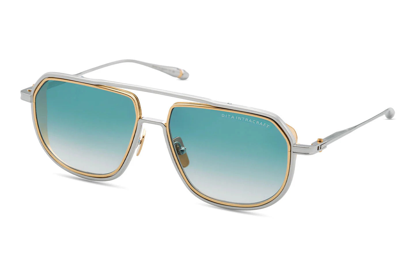 DITA Intracraft – Silver / Yellow Gold Titanium Navigator Sunglasses