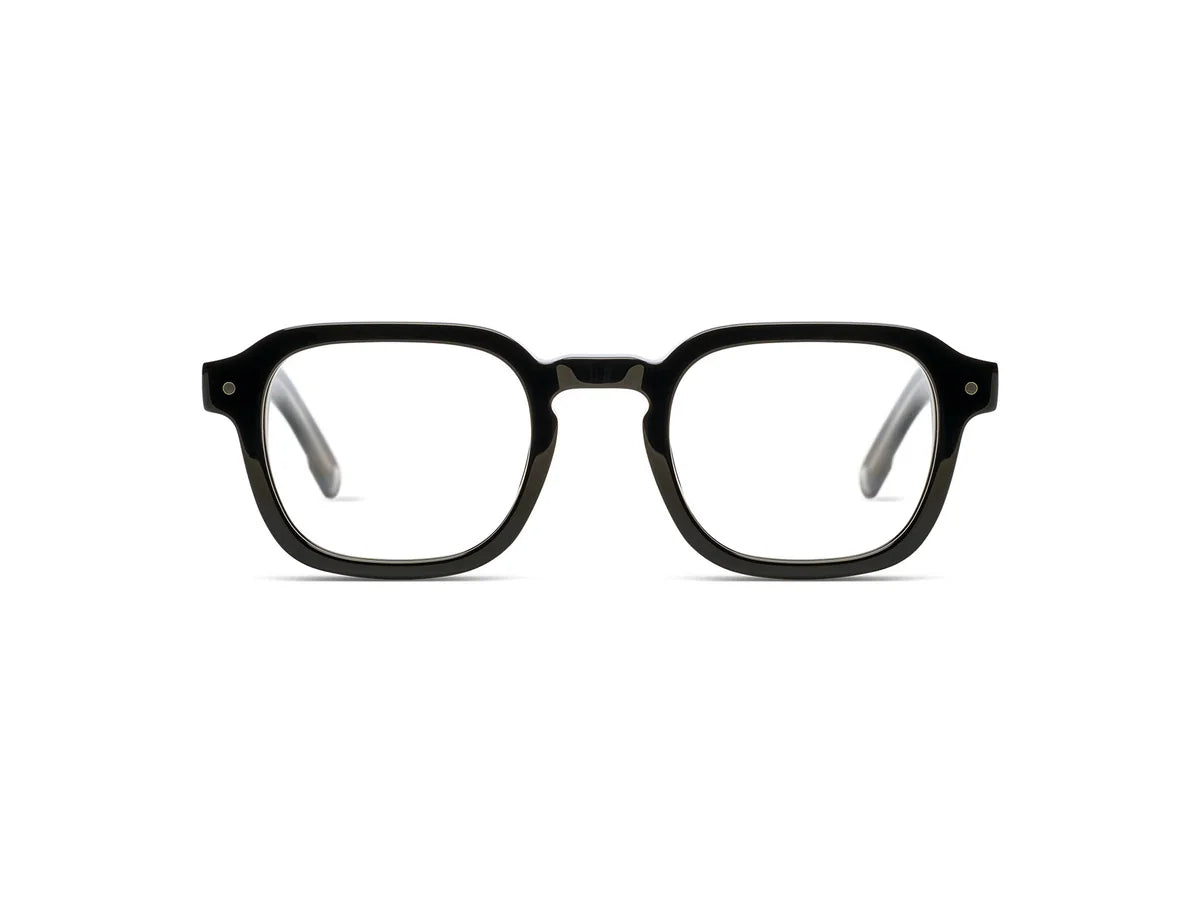 Komono Next Knox Black Rain Japanese-Inspired Acetate Square Optical Eyeglasses Frame