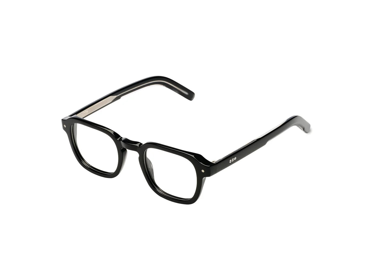 Komono Next Knox Black Rain Japanese-Inspired Acetate Square Optical Eyeglasses Frame