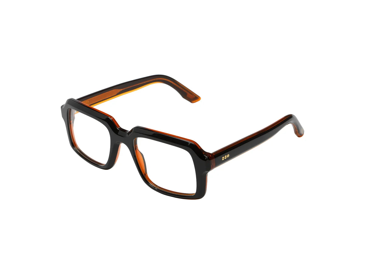 Komono The Teddy Black Bronze 2603 Acetate Square Optical Eyeglasses Frame