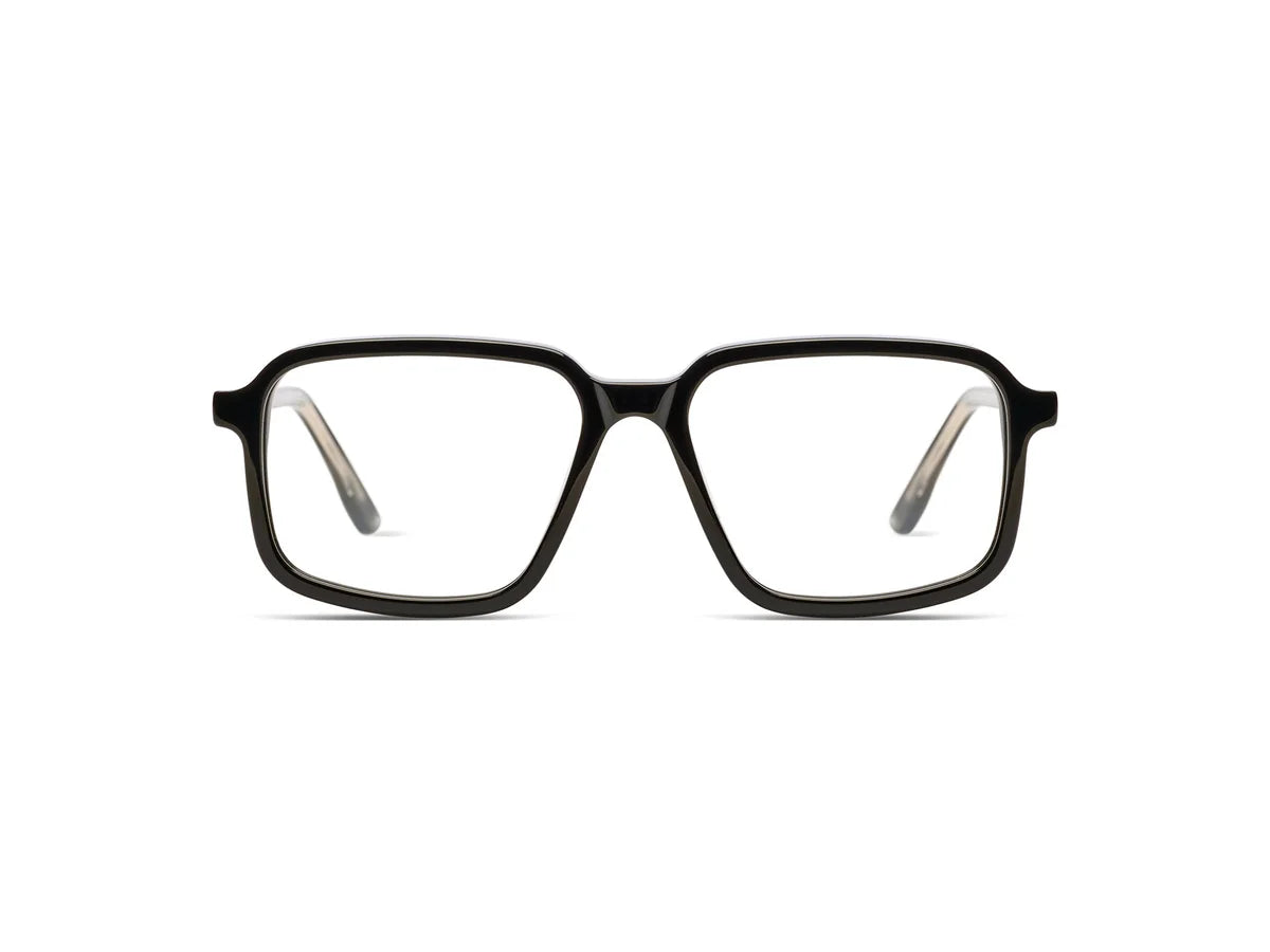 Komono Next The Freddie Black Rain Combination Acetate Metal Square Optical Eyeglasses Frame