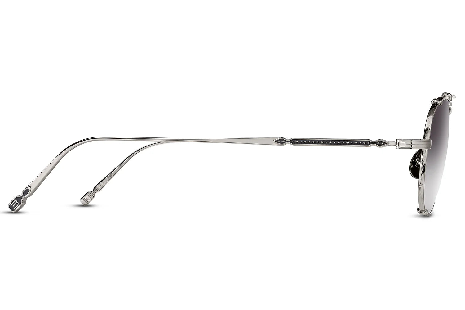 Matsuda M3151 PW/54 – Silver Titanium Square Sunglasses with Grey Lenses