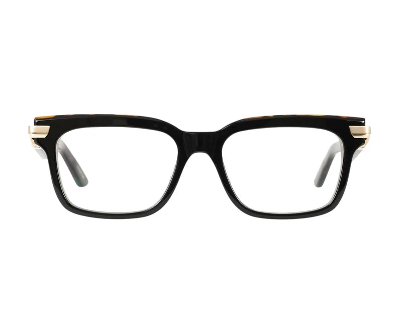 MAYBACH THE LOYAL I Color MG-AV-Z25 Mellow Gold Plated Black Tortoise Acetate Square Eyeglasses