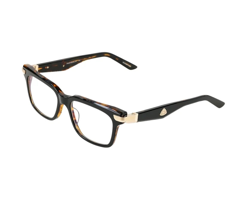 MAYBACH THE LOYAL I Color MG-AV-Z25 Mellow Gold Plated Black Tortoise Acetate Square Eyeglasses
