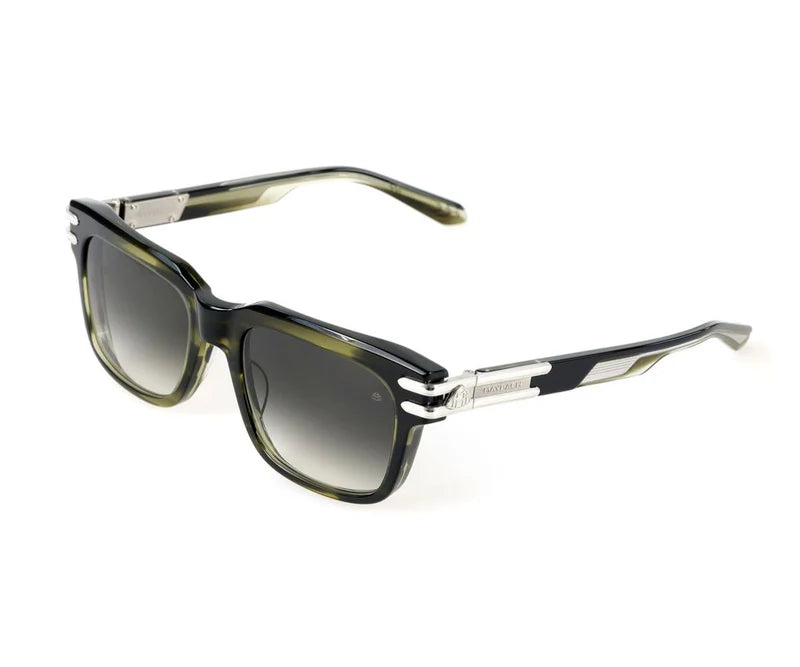Maybach The Swag I PA-ACE-ACF-Z35 Palladium Plated & Olive Black Marbled Luxury Sunglasses