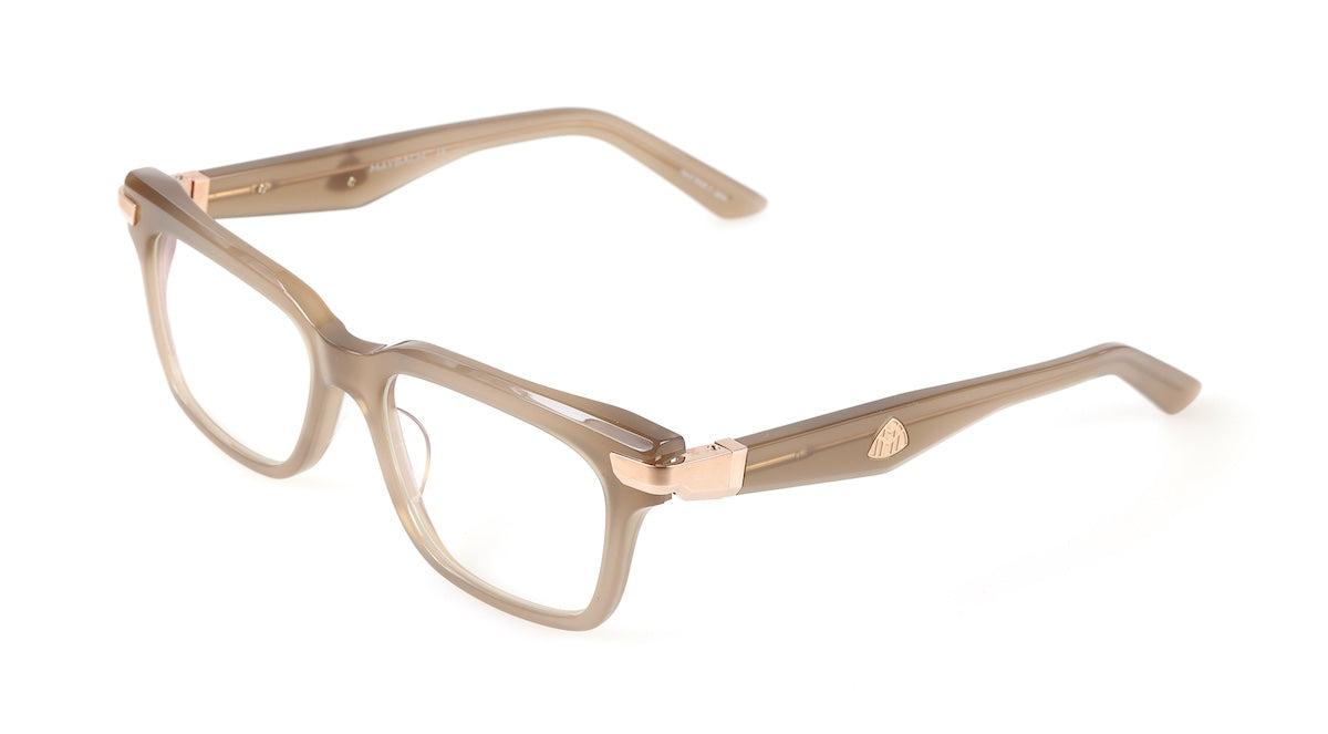 MAYBACH The Loyal I Color RG-ACL-Z25 18K Rose Gold Plated Titanium & Milky Taupe Acetate Frame