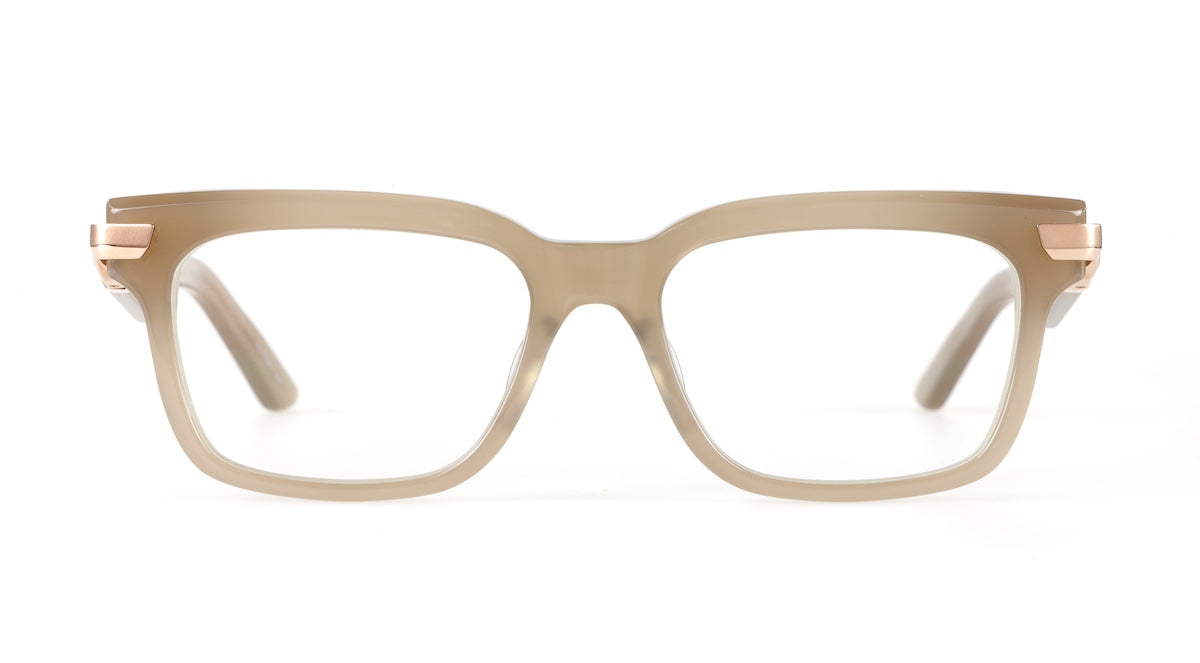 MAYBACH The Loyal I Color RG-ACL-Z25 18K Rose Gold Plated Titanium & Milky Taupe Acetate Frame