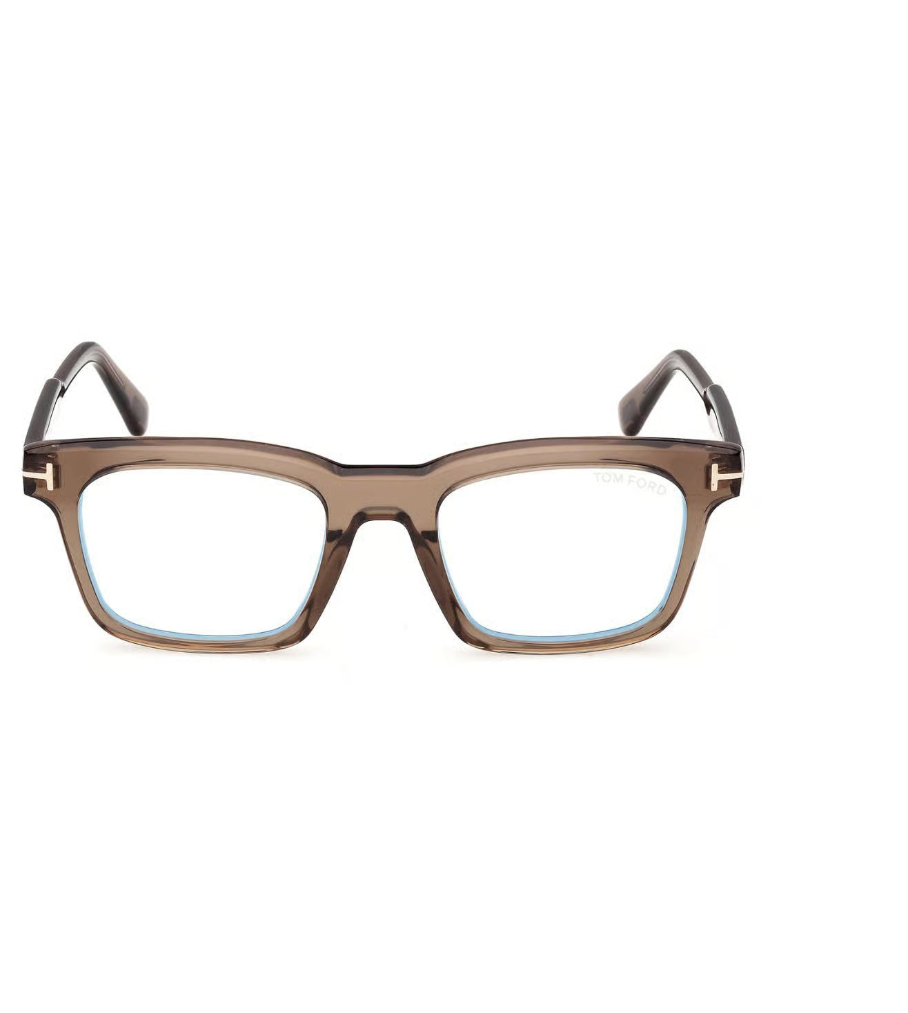 Tom Ford FT6122-B Color 048 Solid Brown Acetate Full Rim Square Glasses Frame