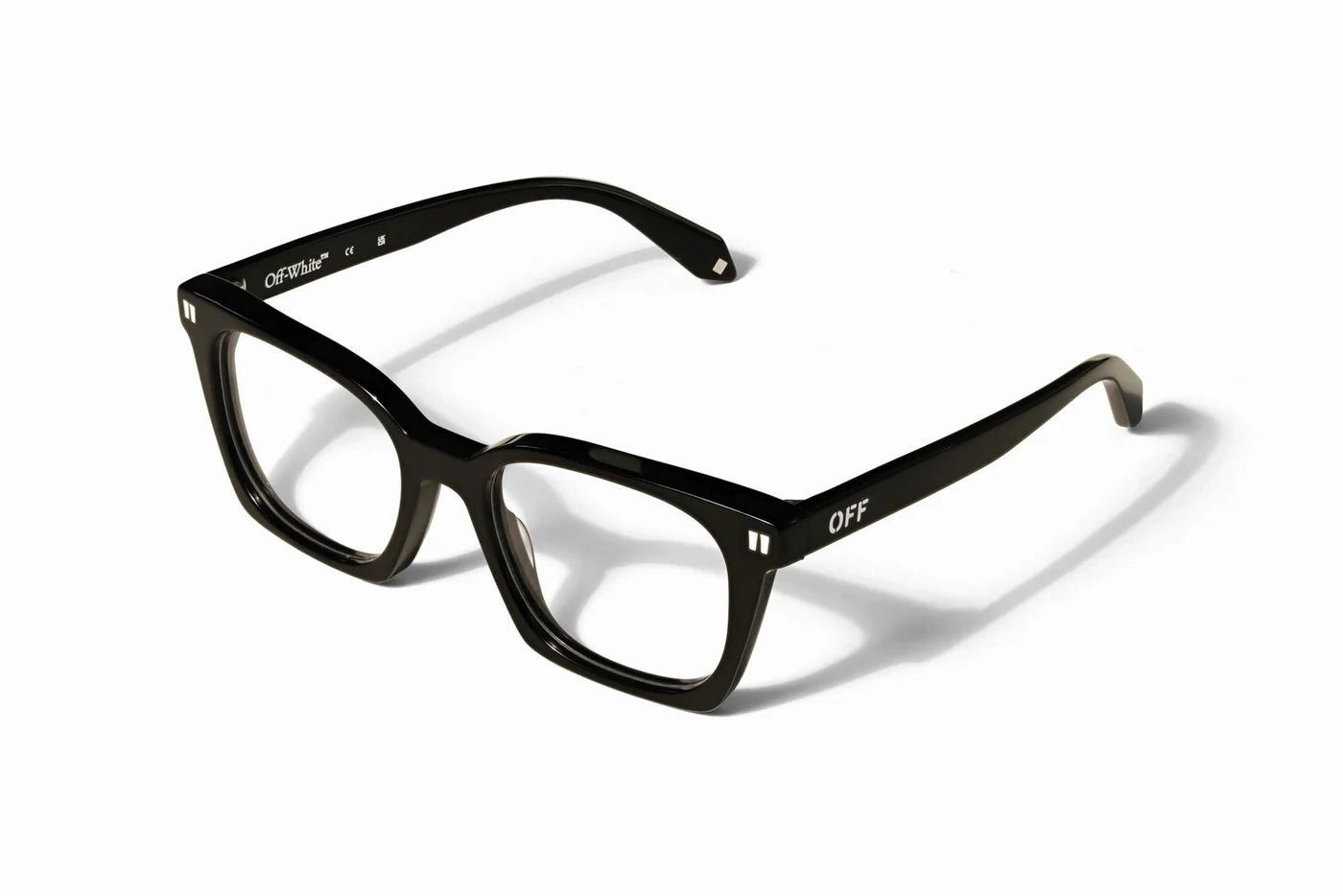 Off-White OW5024 1000 Matte Black Luxury Bold Acetate Square Eyeglasses Frame