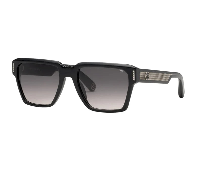 PHILIPP PLEIN SPP201M 700Y – Black Rectangle Sunglasses