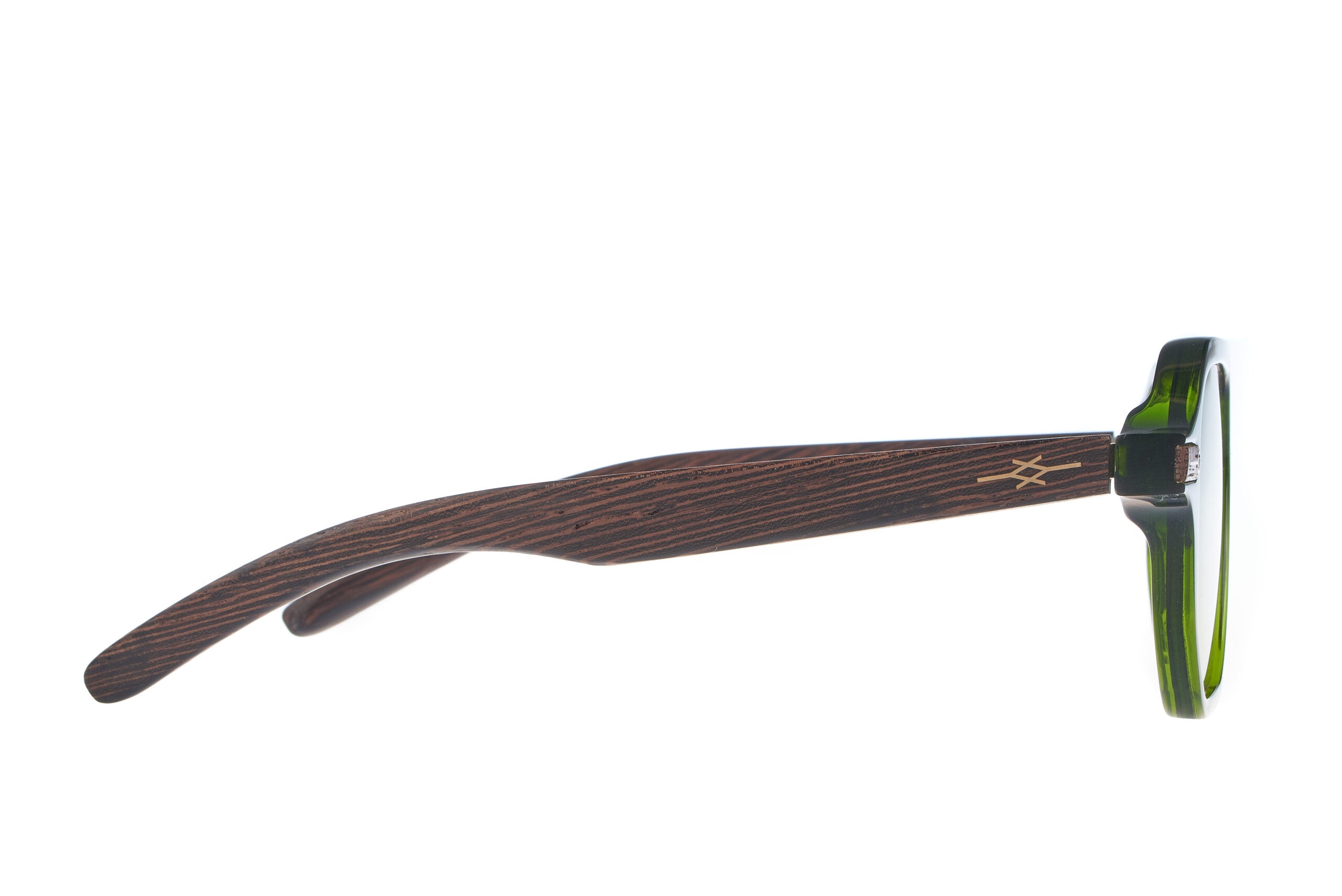 VAKAY Bold V27 Green Handmade Wooden Oversized Sunglasses