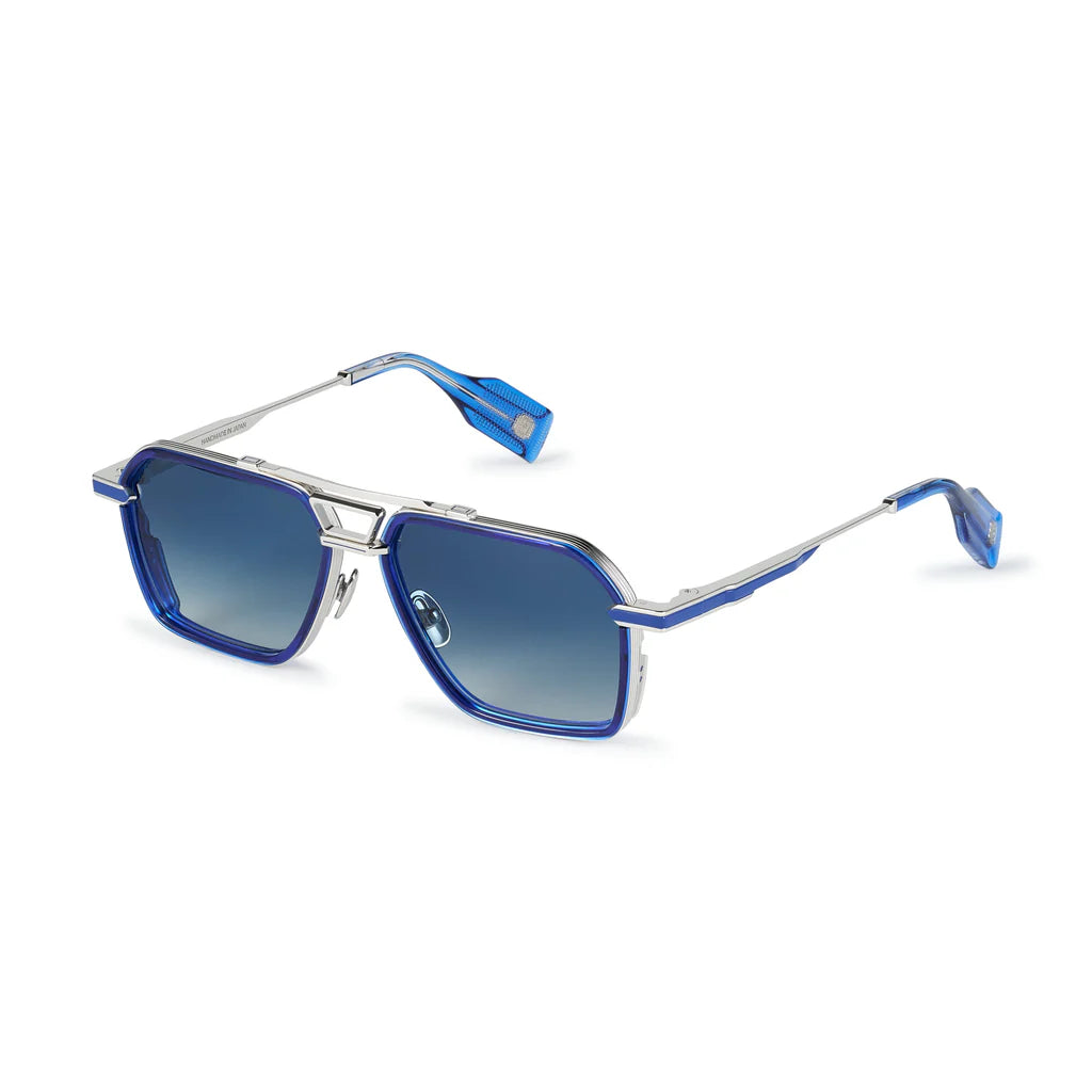 T HENRI Shadow Argent Bleu – Microproduction Limited Edition Square Sunglasses