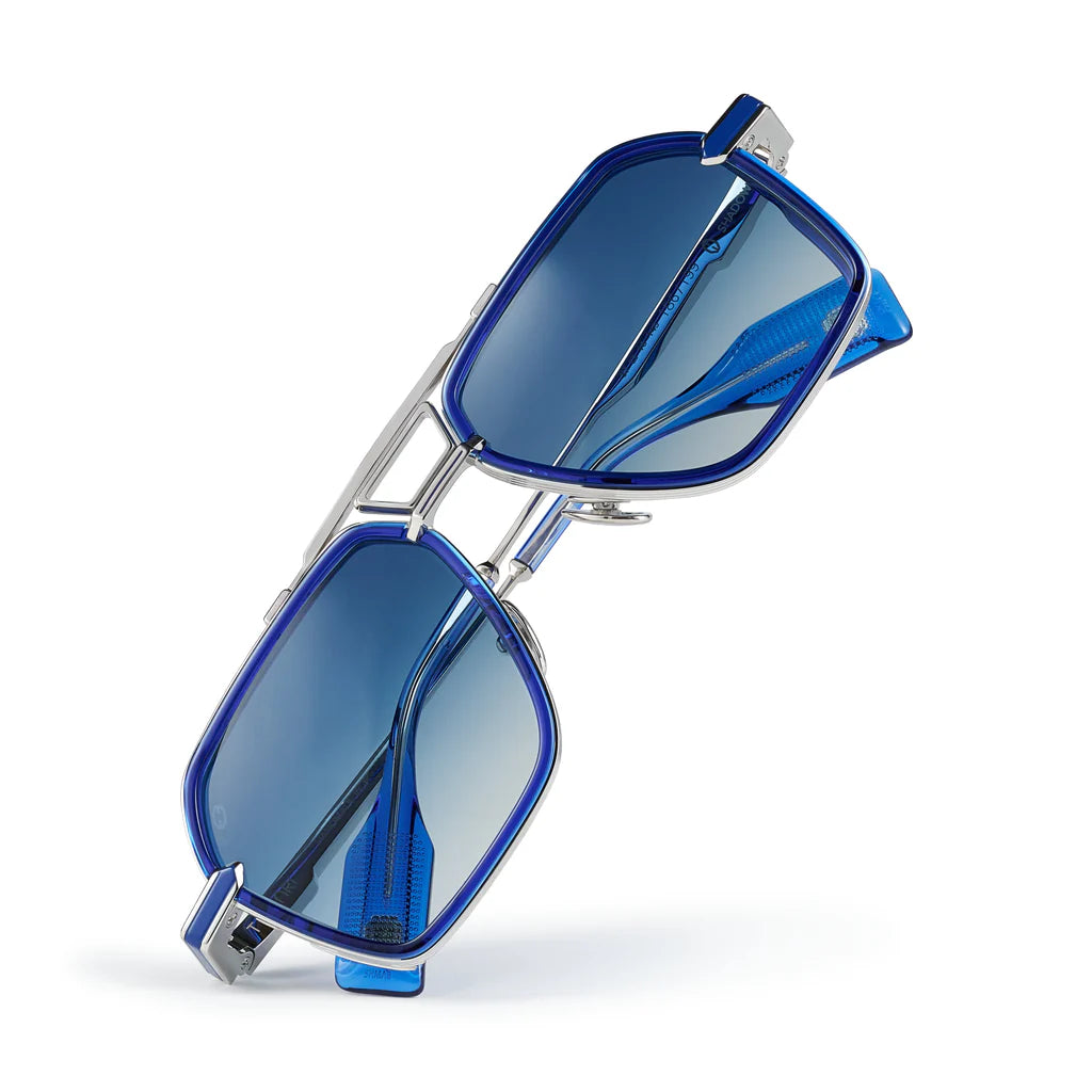 T HENRI Shadow Argent Bleu – Microproduction Limited Edition Square Sunglasses
