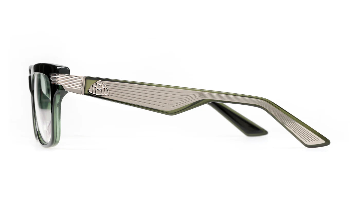 Maybach The Agent I PA-AB-KZ64 Polished Green Luxury Acetate Square Eyeglasses Frame