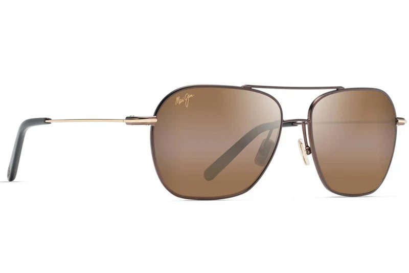 Maui Jim MANO H877-01 Rectangle Polarised Metal Sunglasses