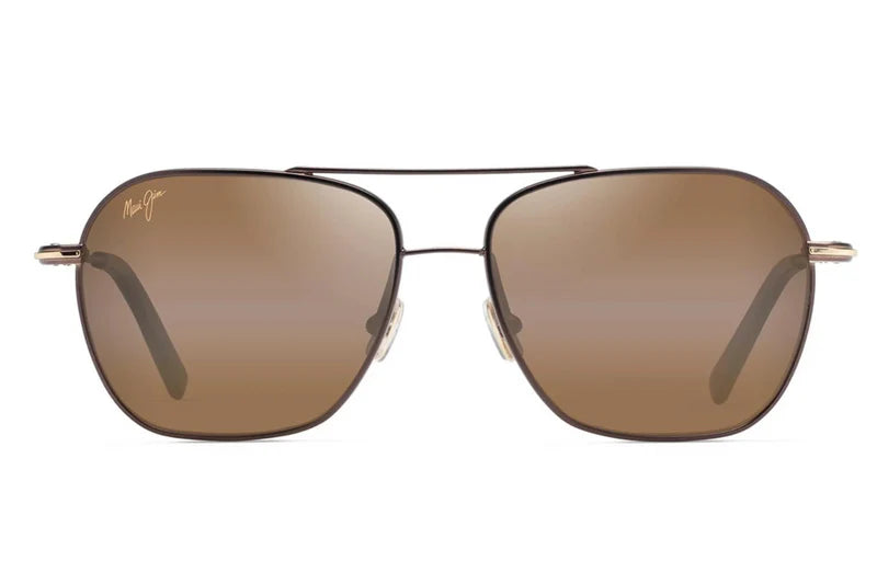 Maui Jim MANO H877-01 Rectangle Polarised Metal Sunglasses