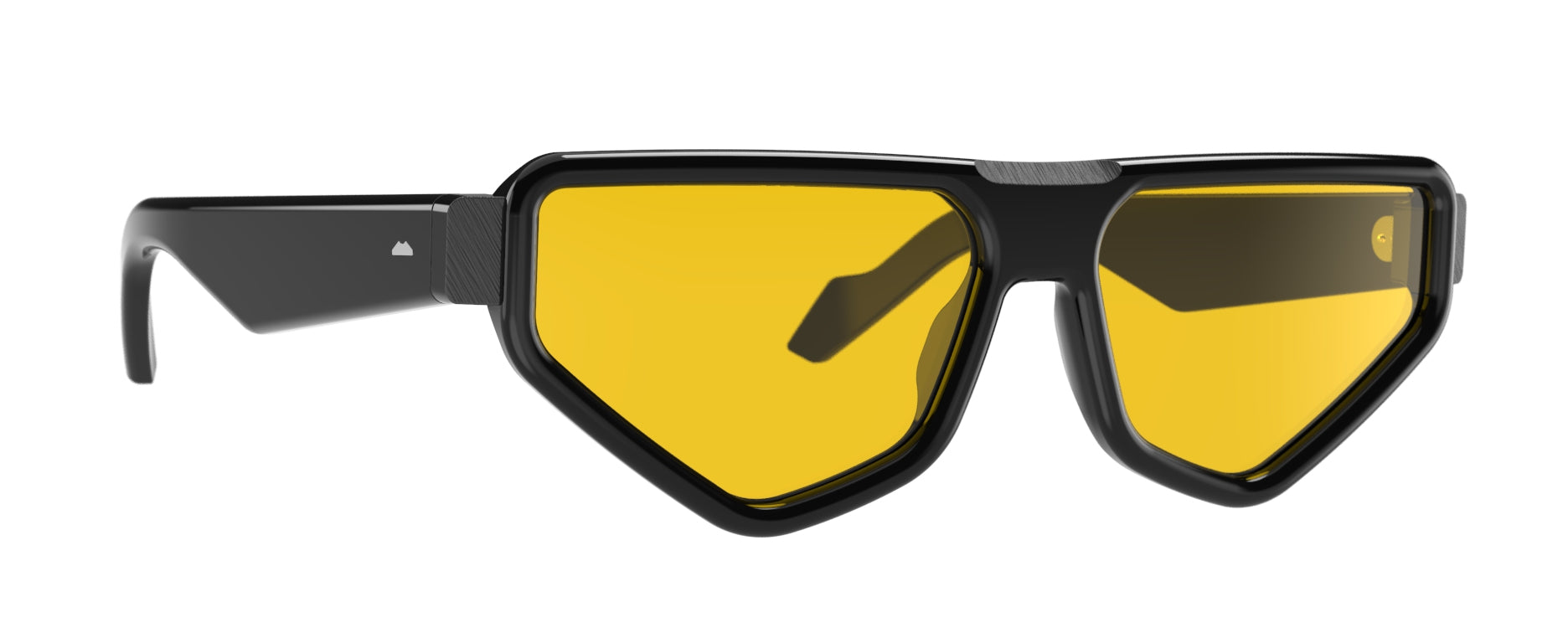 Original Vintage Sunglasses Zero81 Club ZC04 Black Frame with Amber Lenses