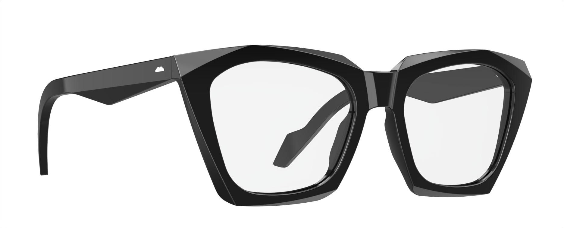 Original Vintage Sunglasses Gloss Diamond GDM01 Black Prismatic Square Frame