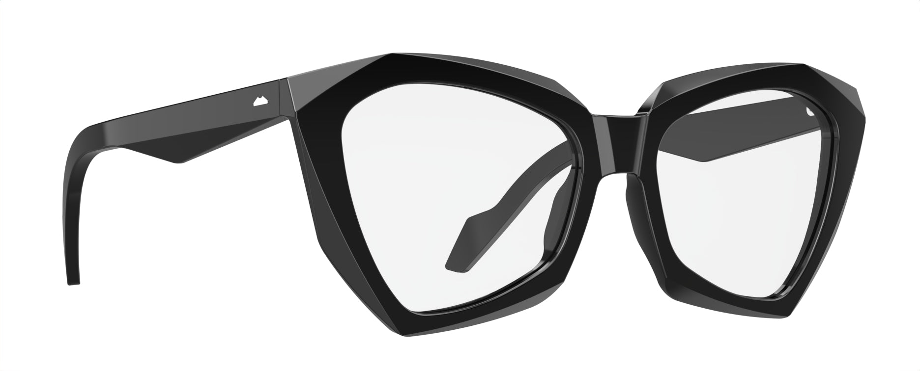Original Vintage Sunglasses Gloss Diamond GDM03 Black Diamond-Shaped Frame