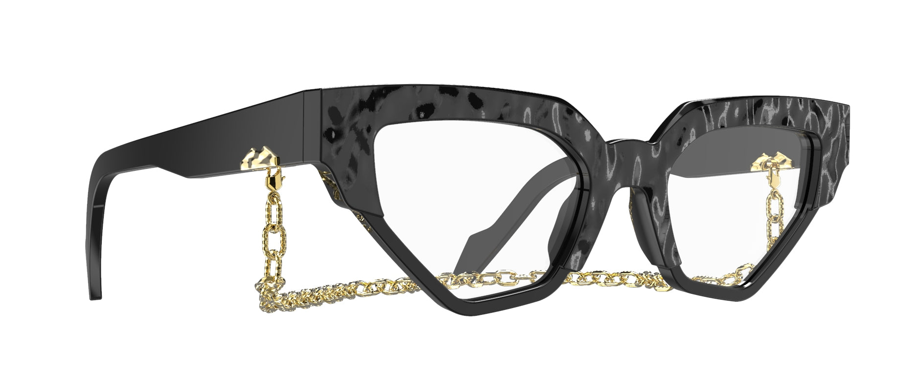 Original Vintage Sunglasses Naples Wave NW03 Black Geometric Frame